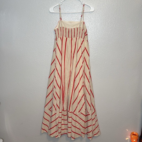 PETAL + PUP Brea Cream Stripe Maxi Dress NWT Size Medium - Picture 8 of 10
